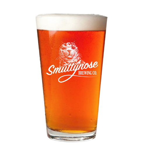 SBC PINT GLASS LOGO WHITE