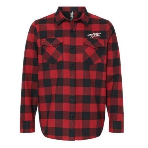 SBC LS EMBROIDERED FLANNEL RED